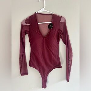 NWOT Klassey network sheer bodysuit
